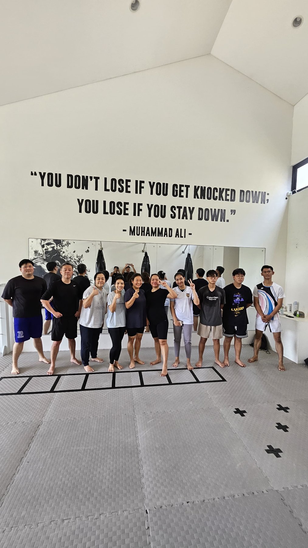 Large group in the training hall