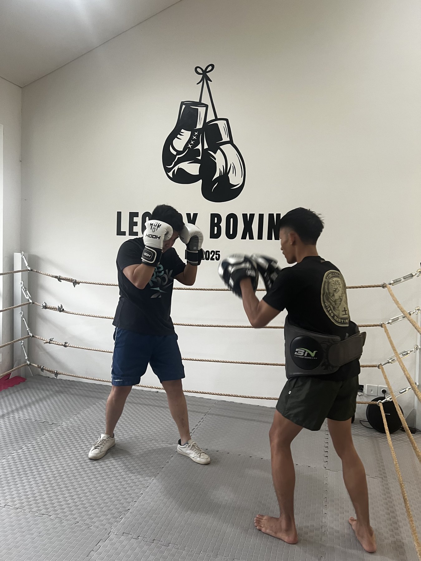 Muay Thai pad work